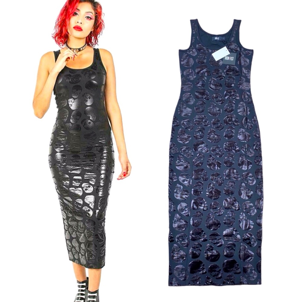 Iron Fist Skullz Club Maxi Dress Women Color Black Size M